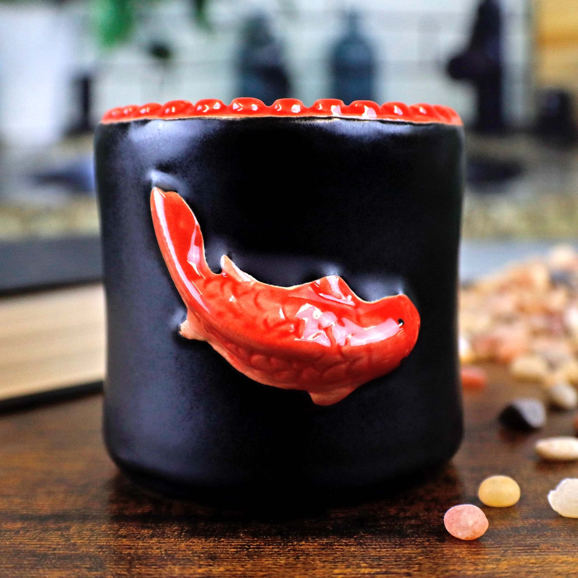 Amazon.com: Live Lucky Bamboo 5 Stalk Arrangement in Black Koi